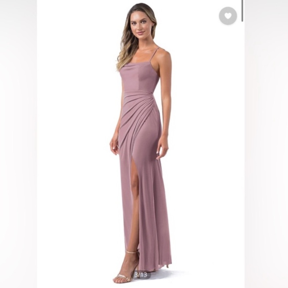 AZAZIE Kalea Bridesmaid Dress in Dusty Rose Size 2A